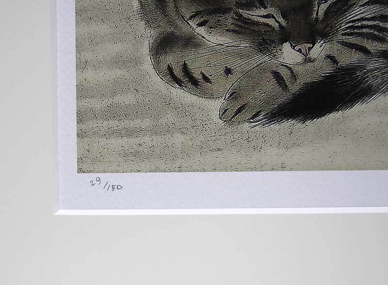 藤田嗣治 証明書「Chat en rond 29&frasl;150」猫