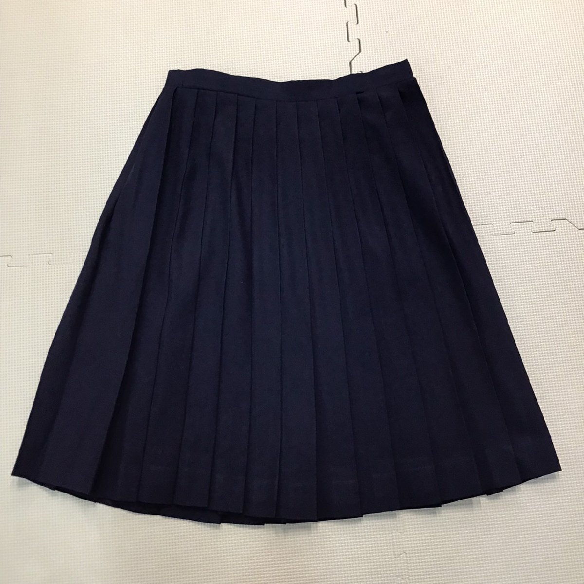 O386 (中古) 兵庫県 加古川東高校 セーラー服 上下セット /大きめ/LL/W70/丈60/白3本ライン/紺/冬服/冬用/制服/高校/学生服/女子学生