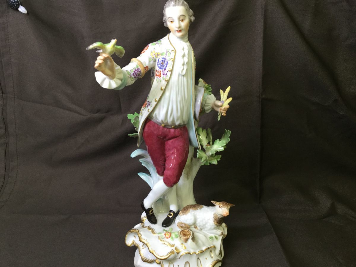 Meissen マイセン フィギュリン がたつく 人形 置物