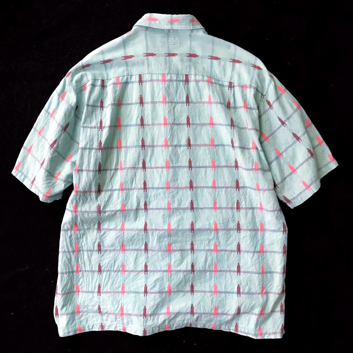 希少 90s 旧白タグ Patagonia コットン総柄ACシャツ ネイティブ柄 