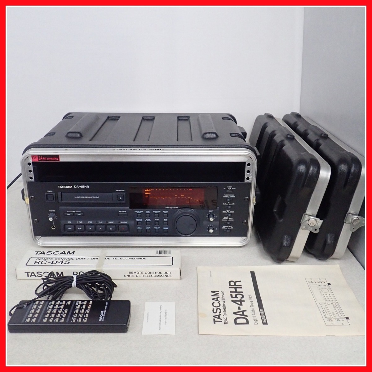 TASCAM DATデッキ DA-45HR ケース/取説付 ＋ リモコン RC-D45 まとめてセット タスカム 通電のみ確認 40(DAT ...