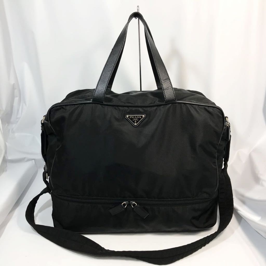ナイロン ボストンバッグ 2way プラダ PRADA 極美品 ブラック