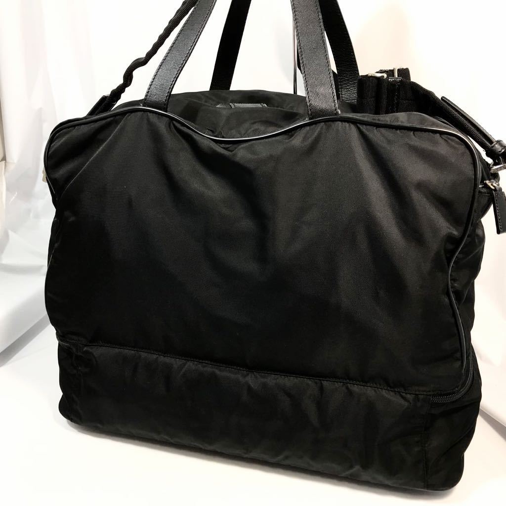 ナイロン ボストンバッグ 2way プラダ PRADA 極美品 ブラック