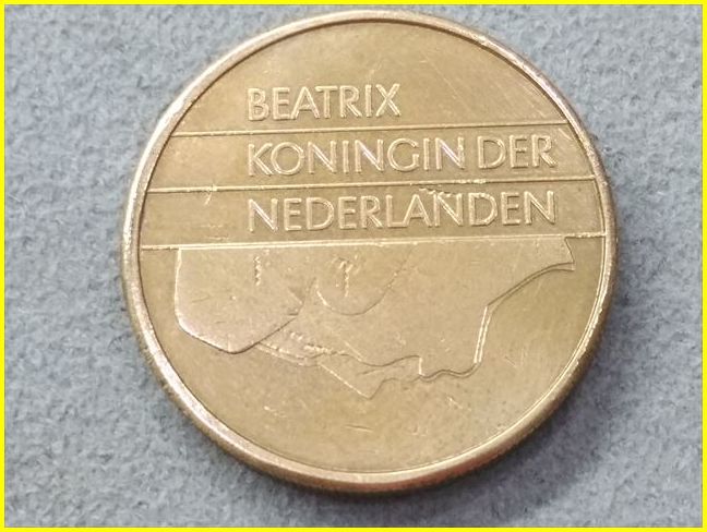 オランダ 5ギルダー 硬貨/1988年】 5G 旧硬貨/コイン/グルデン/古銭 