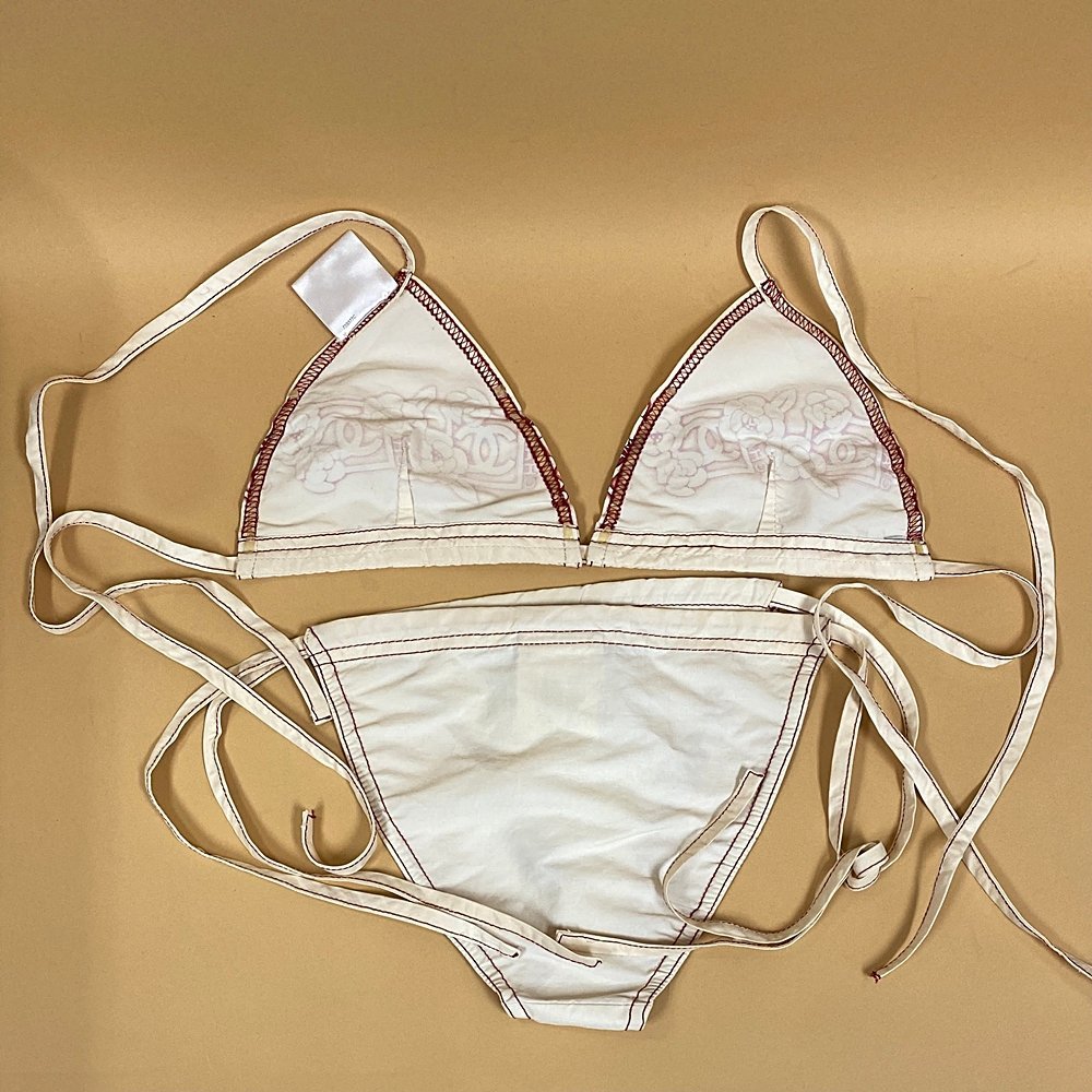 美品 国内正規品 CHANEL スポーツライン 水着 ビキニ 三角ビキニ ココ 
