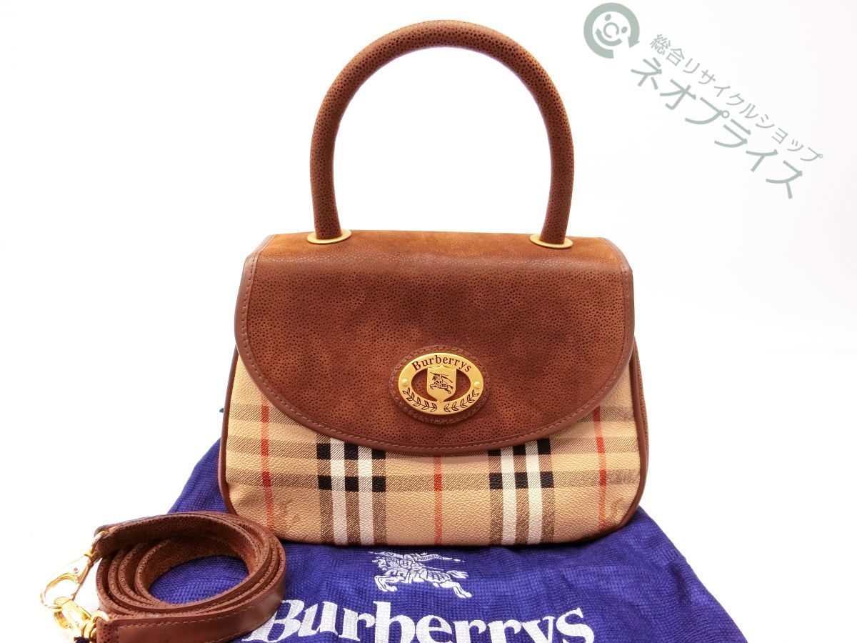 BURBERRY ノバチェック ハンドバッグ ショルダーバッグ ブラック 