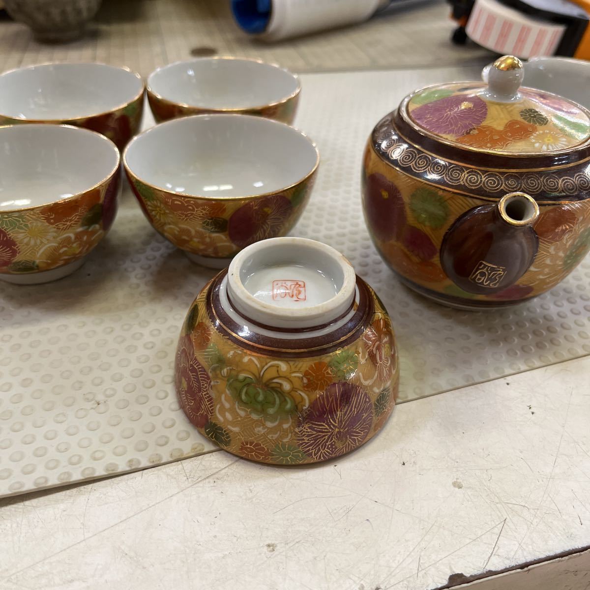 九谷焼 急須 湯冷し セット 茶器セット 煎茶道具 煎茶器セット 湯呑み 