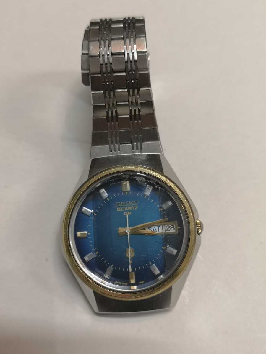 セイコー SEIKO QUARTZ QR 1975年 カットガラス デイデイト 3863-7020