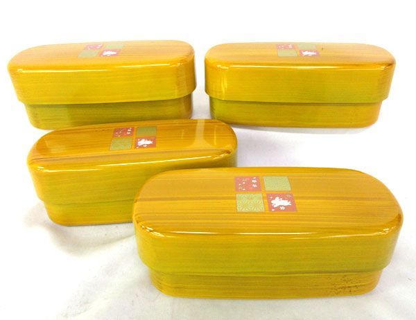 値段 激安 送料300円(税込)■ln026■弁当箱 小紋うさぎ 日本製　4点【シンオク】