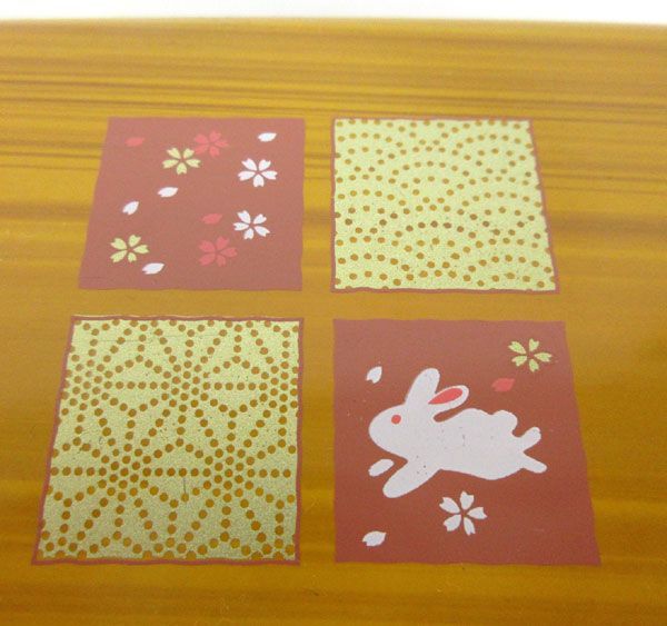 値段 激安 送料300円(税込)■ln026■弁当箱 小紋うさぎ 日本製　4点【シンオク】