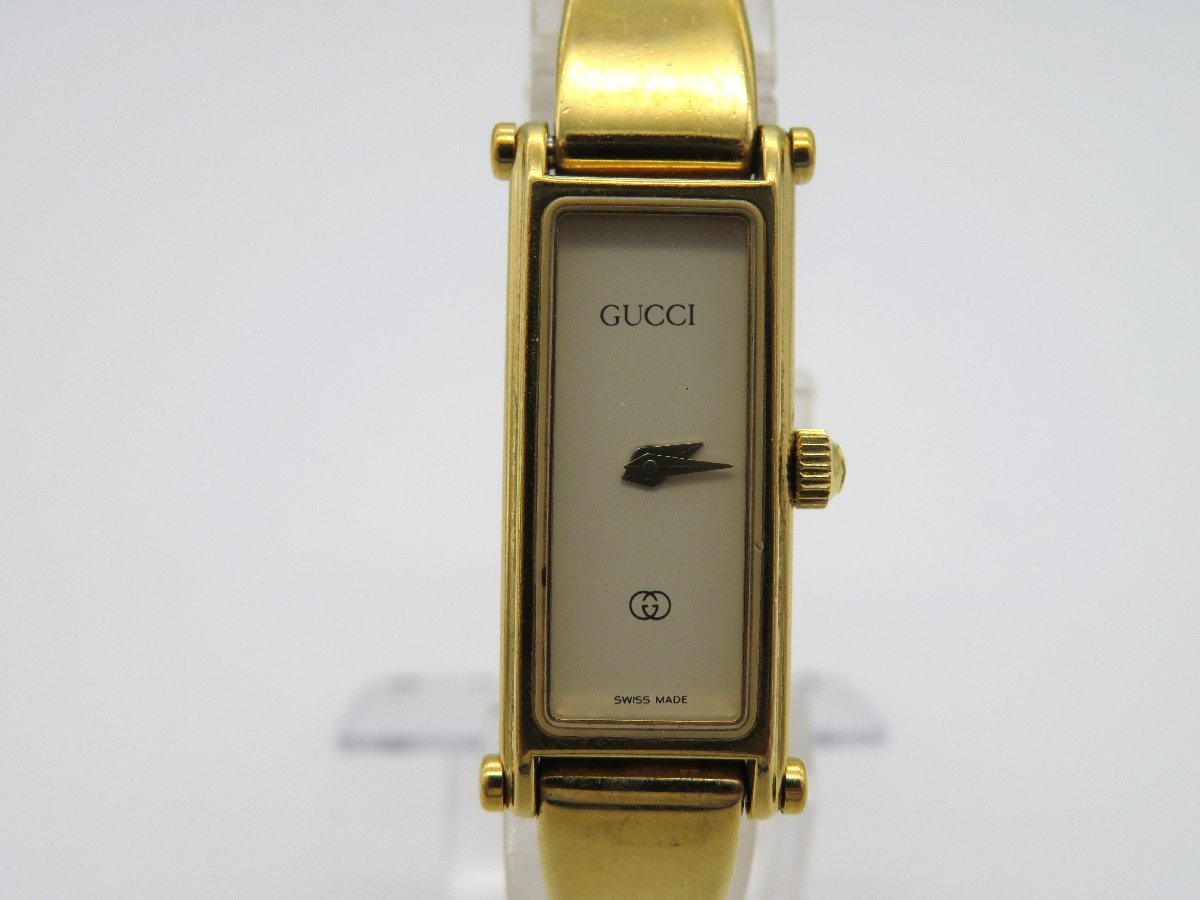 グッチ 1円 腕時計 0 1500L レディース GUCCI クオーツ 白文字盤 