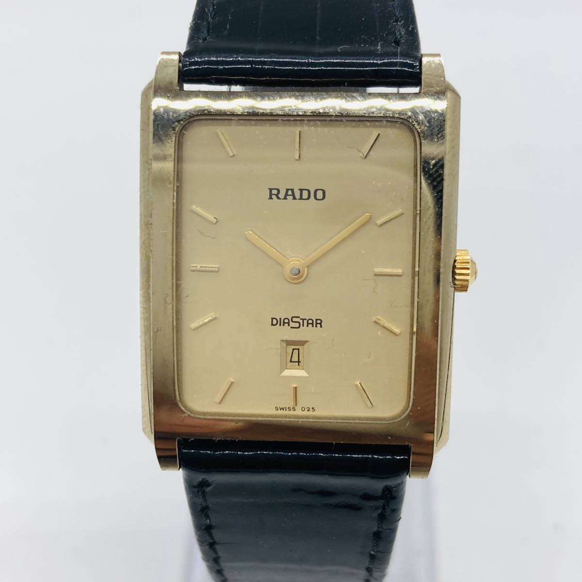 RADO ラドー DIASTAR ダイヤスター デイト ゴールド文字盤 スクエア QZ 