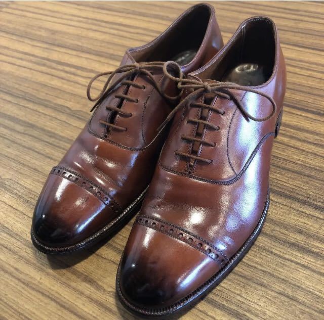 80's 旧工場 エドワードグリーン ブルックスブラザーズ パンチドキャップトゥ バークレー ジョンロブ クロケット＆ジョーンズ オールデン 旧工場製 エドワードグリーン - 50s～60s旧エドワードグリーン製 Yahoo!オークション 別注