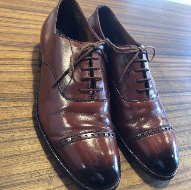 80's 旧工場 エドワードグリーン ブルックスブラザーズ パンチドキャップトゥ バークレー ジョンロブ クロケット＆ジョーンズ オールデン 旧工場製 エドワードグリーン - 50s～60s旧エドワードグリーン製 Yahoo!オークション 別注