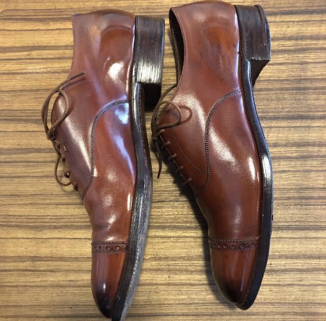 80's 旧工場 エドワードグリーン ブルックスブラザーズ パンチドキャップトゥ バークレー ジョンロブ クロケット＆ジョーンズ オールデン 旧工場製 エドワードグリーン - 50s～60s旧エドワードグリーン製 Yahoo!オークション 別注