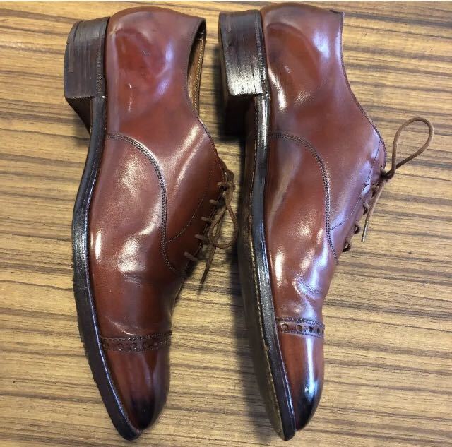 80's 旧工場 エドワードグリーン ブルックスブラザーズ パンチドキャップトゥ バークレー ジョンロブ クロケット＆ジョーンズ オールデン 旧工場製 エドワードグリーン - 50s～60s旧エドワードグリーン製 Yahoo!オークション 別注