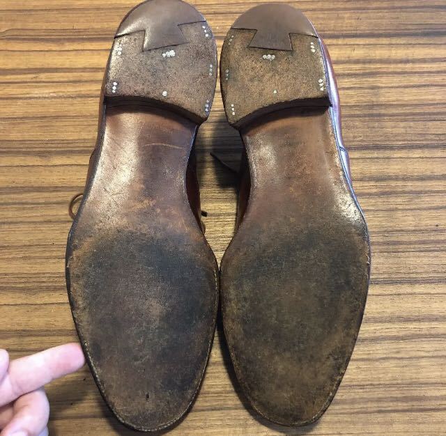 80's 旧工場 エドワードグリーン ブルックスブラザーズ パンチドキャップトゥ バークレー ジョンロブ クロケット＆ジョーンズ オールデン 旧工場製 エドワードグリーン - 50s～60s旧エドワードグリーン製 Yahoo!オークション 別注