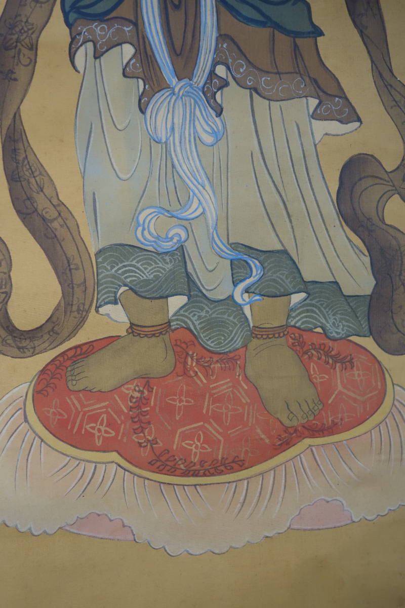 掛軸】〈作者不明〉 『山水図』〔絹本肉筆） 共箱 / 中国画 人物図