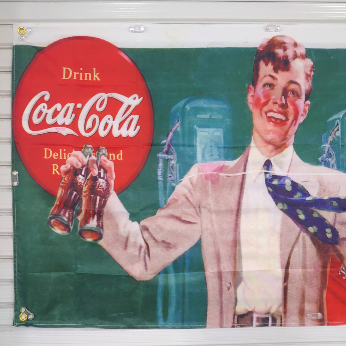 コカコーラ フラッグ P177 アメリカン雑貨 クラシック レトロ 当時物  