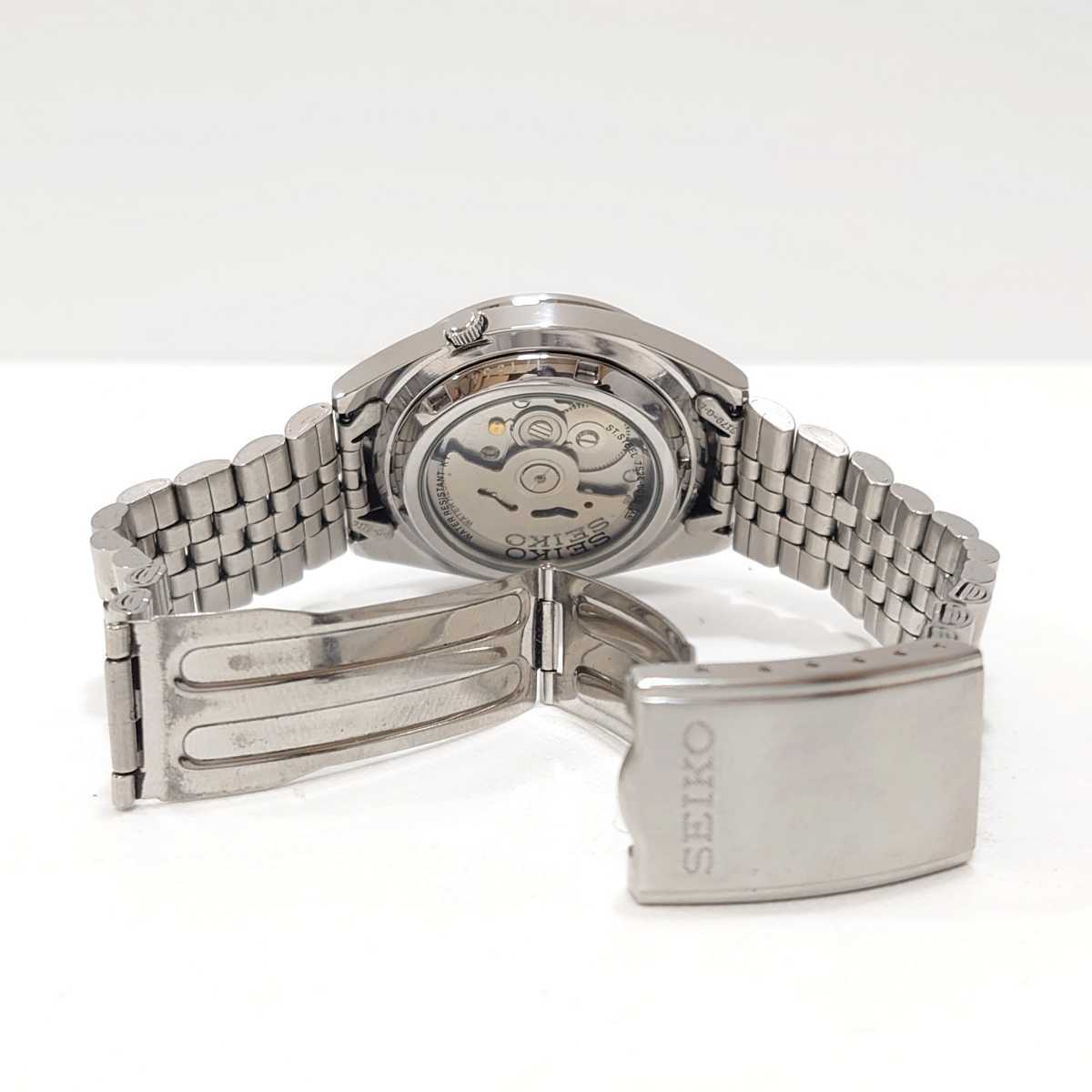 ☆美品 SEIKO 5 セイコー5 ファイブ メンズ 自動巻き 腕時計 ブラック