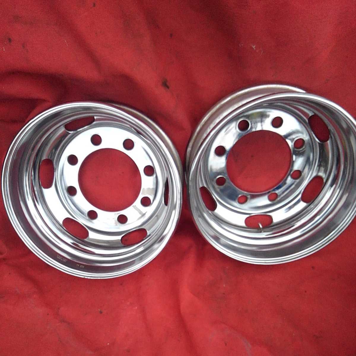 メッキホイール 国産 TOPY 6.75×19.5 JIS方式 8穴 リア 2本セット 