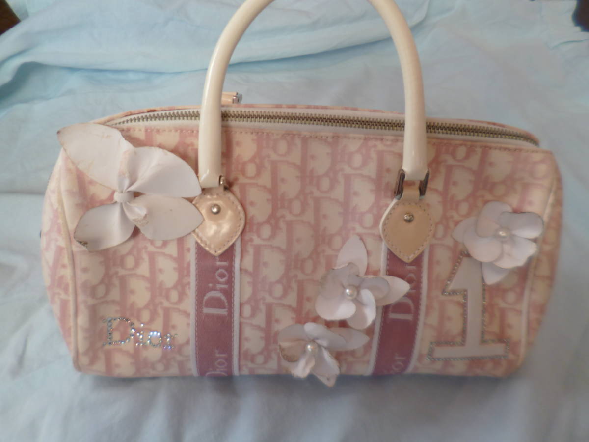 トロッター Dior フラワー ピンク ディオール ミニボストンバッグ 