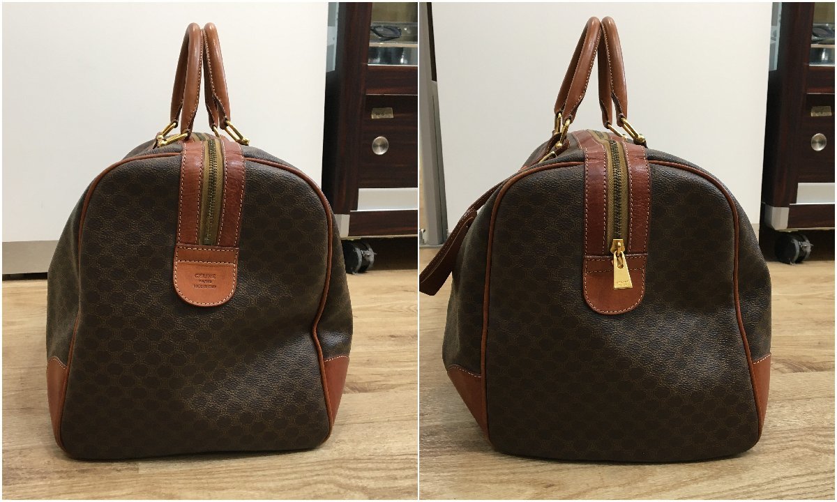 マカダム柄 セリーヌ CELINE ボストンバッグ トリオンフ ミニボストン 