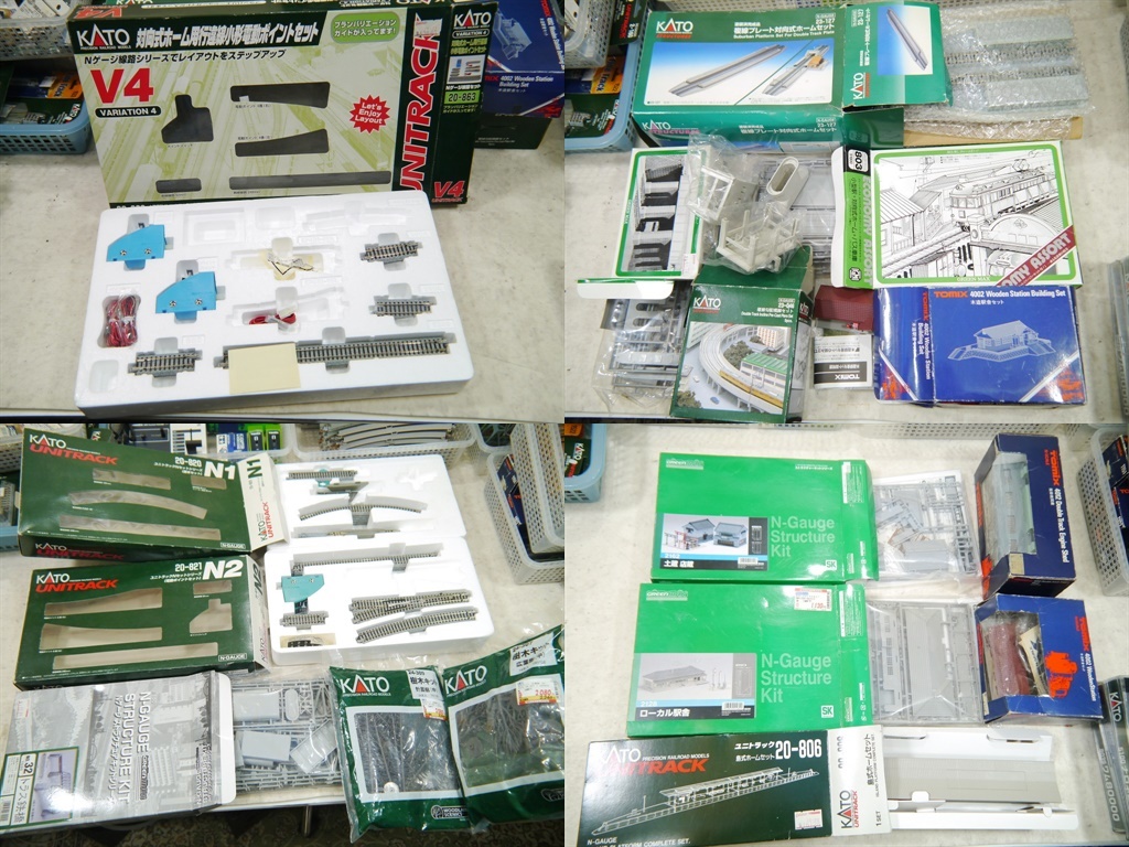 4-＃-未開封有り鉄道模型Nゲージ車両レール部品ジオラマ他まとめて大量 
