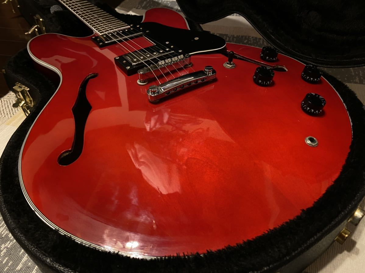 美品 Tony Smith ES-335タイプ セミアコ エレキギター 弦は新品｜Yahoo