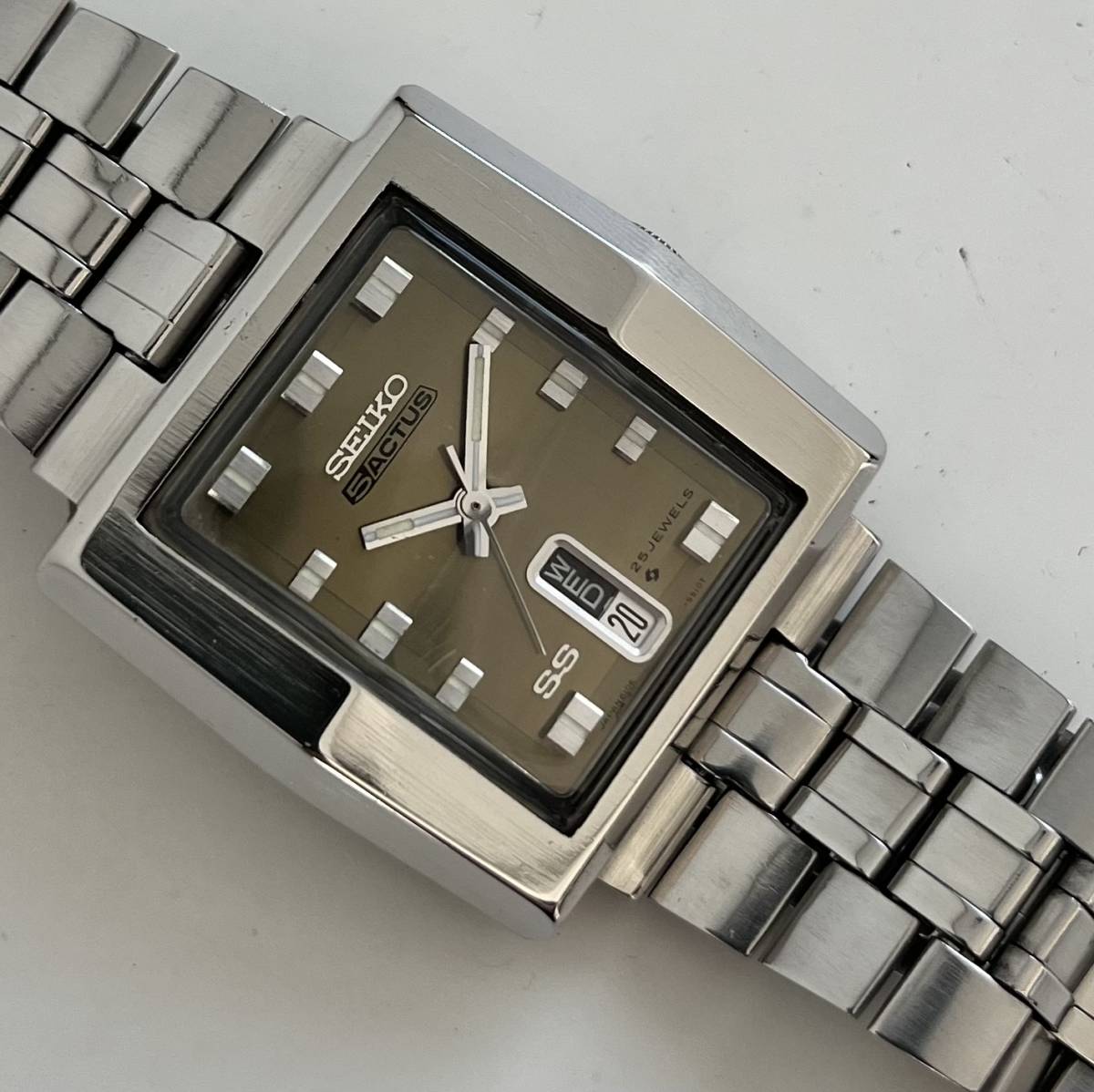 稼働品 SEIKO 5 ACTUS 自動巻き ヴィンテージ時計 9面カットガラス 169 