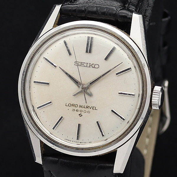 1円▼稼働▼正規品▼【セイコー】手巻き ロードマーベル 36000 5740-8000 シルバー文字盤 メンズ腕時計 A0270402