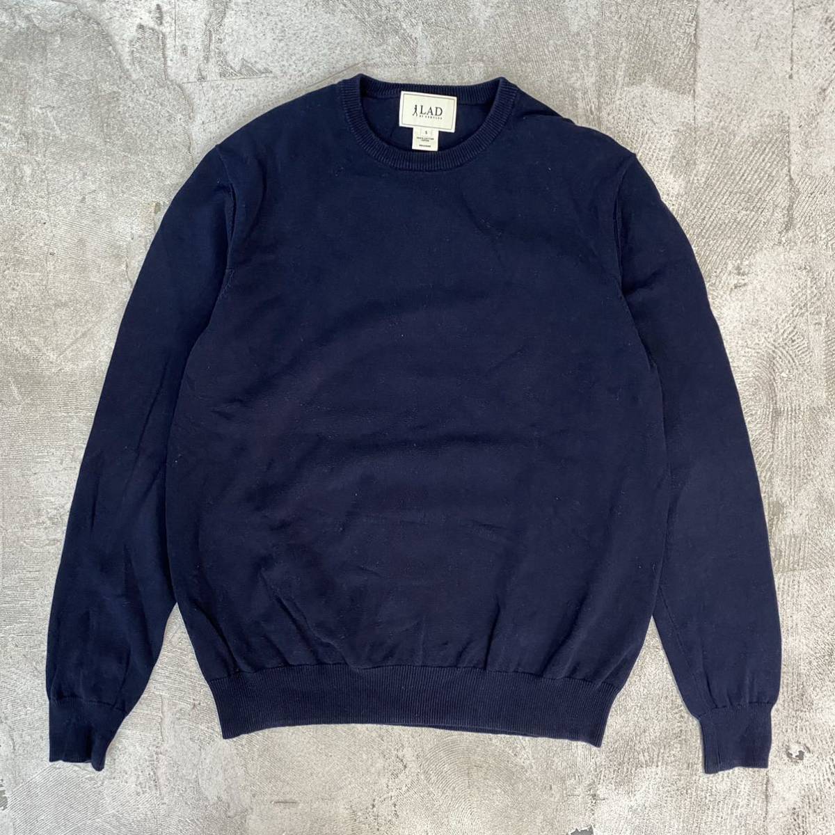 低価，得価 LAD BY DEMYLEE ラッドバイデミリー コットン ニット エルボーパッチ 大人 オシャレ デザイン ネイビー 系 サイズ S(Sサイズ)｜売買されたオークション情報、yahooの商品情報をアーカイブ公開 - オ Sサイズ