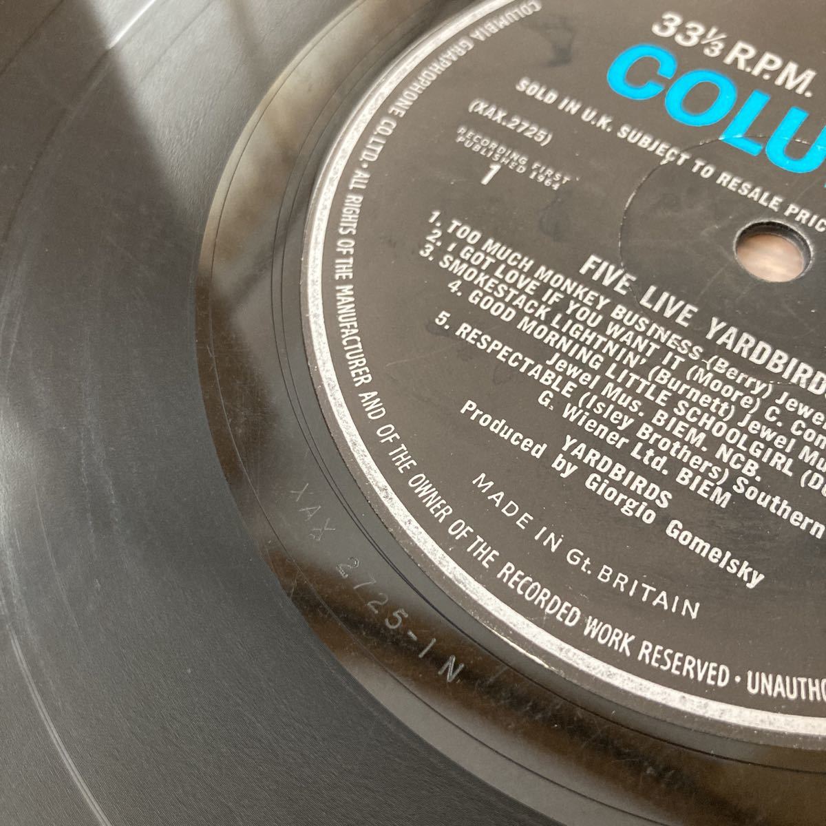 Yardbirds Live Five - UK | LP The – Mono mono live 0 英国
