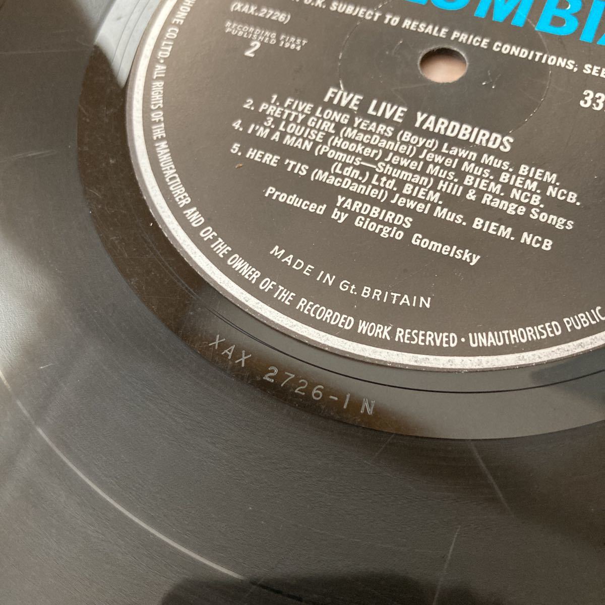 Yardbirds Live Five - UK | LP The – Mono mono live 0 英国