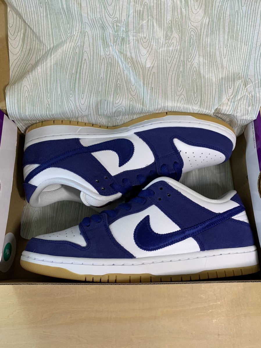 1円 新品 元箱 国内正規 NIKE SB DUNK LOW PRO PRM ナイキ ダンク ロー レトロ ロサンゼルス ドジャース US9 27cm SNKRS