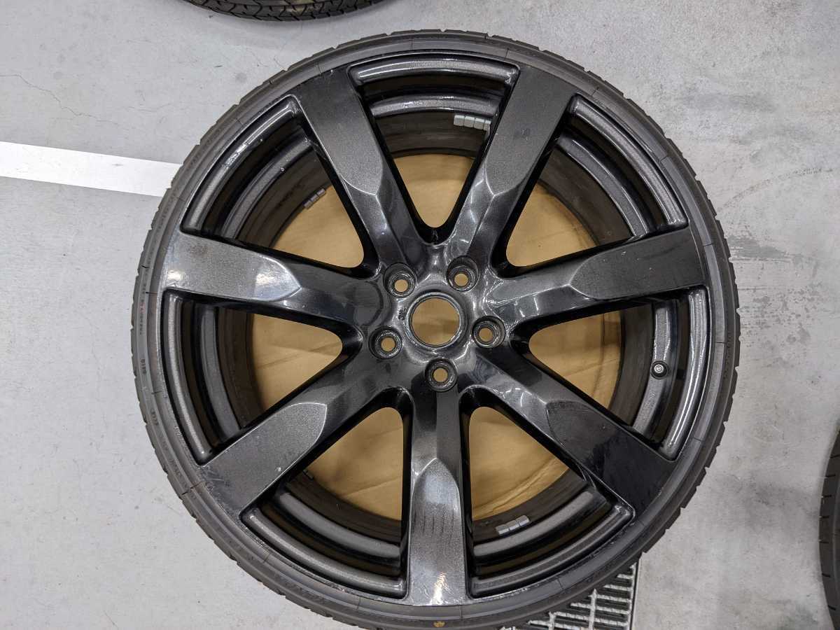  GTR R35 RAYS 純正ホイール フロント 1本 20インチ 9.5j +45 pcd114.3 5h タイヤ付き 225/30r20(5穴)｜売買されたオークション情報、yahooの商品情報をアーカイブ公開 - オークファン 5穴