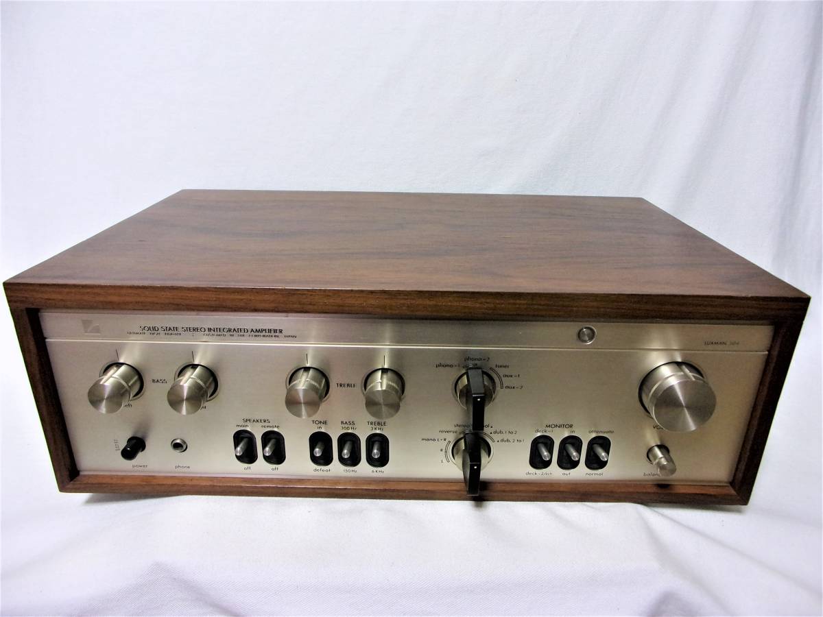 【ビンテージ】LUXMAN　L504　（通電確認済み） ラックスLUXMANプリメインアンプLー504外観良好・美品☆電源