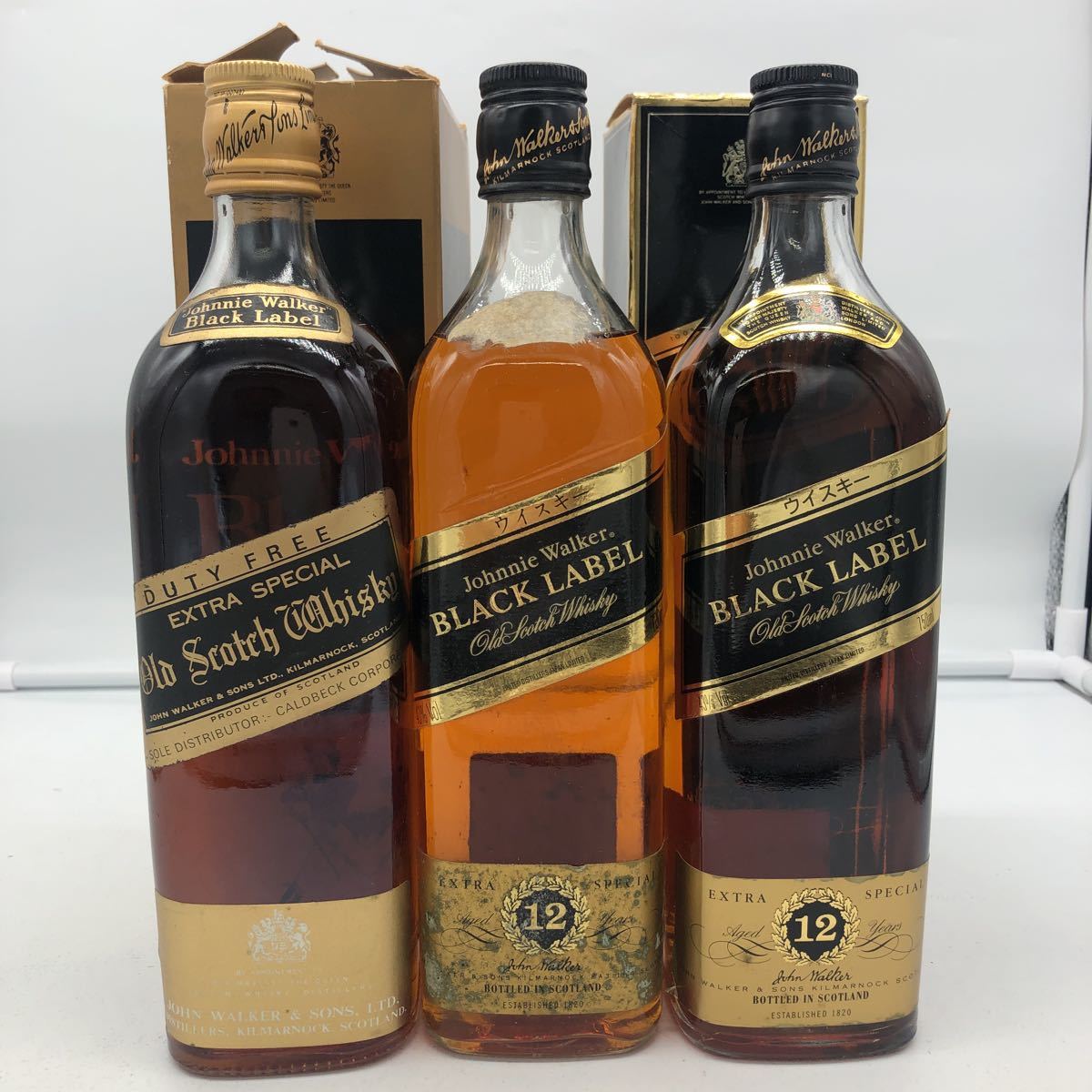 ジョニーウォーカー ブラックレーベル 12年　ノーエッジ　700ml 3本　セット