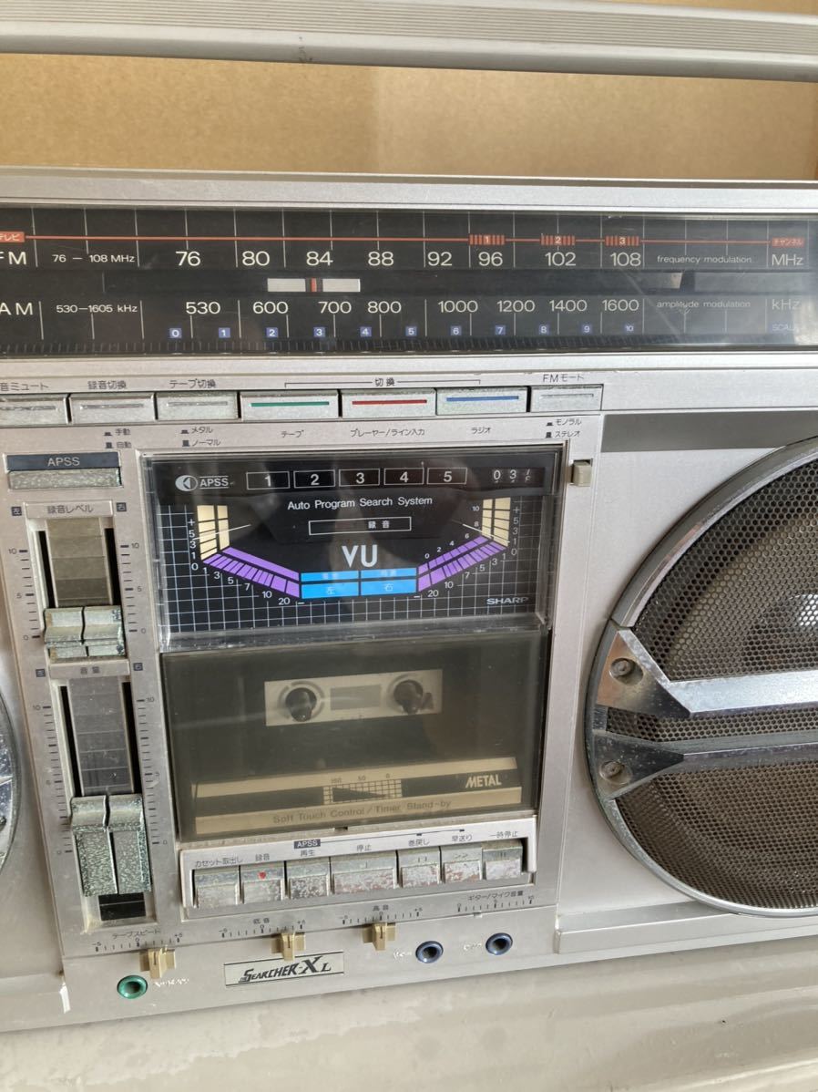 シャープ SHARP 昭和レトロ AM FM ステレオ ラジオ 動作確認済 SHARP&frasl;シャープ FM&frasl;FM stereo&frasl;AM 希少 radio STEREO アウトレット メロディーサーチャーW
