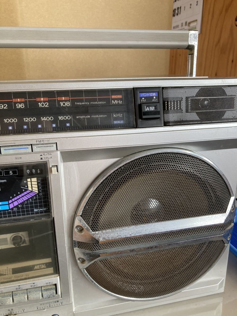 シャープ SHARP 昭和レトロ AM FM ステレオ ラジオ 動作確認済 SHARP&frasl;シャープ FM&frasl;FM stereo&frasl;AM 希少 radio STEREO アウトレット メロディーサーチャーW