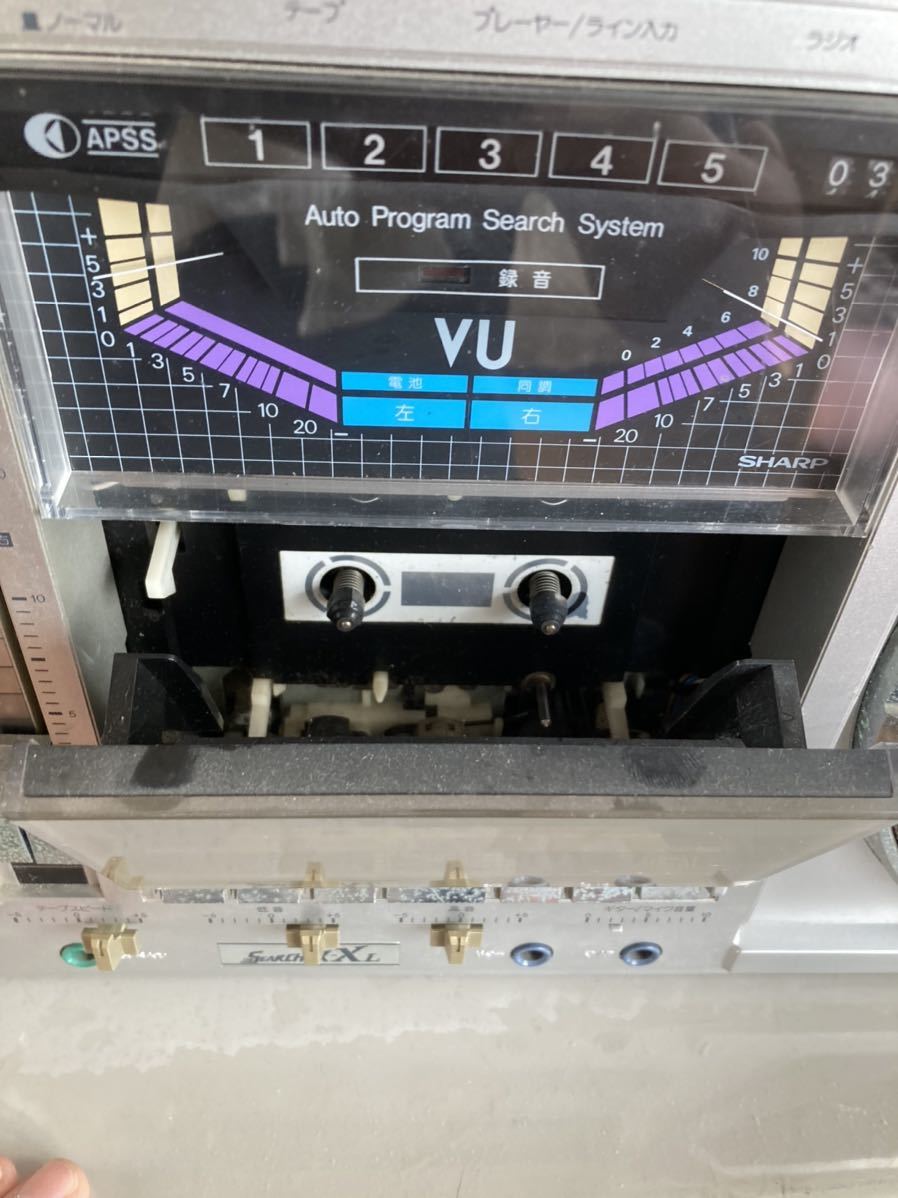 シャープ SHARP 昭和レトロ AM FM ステレオ ラジオ 動作確認済 SHARP&frasl;シャープ FM&frasl;FM stereo&frasl;AM 希少 radio STEREO アウトレット メロディーサーチャーW
