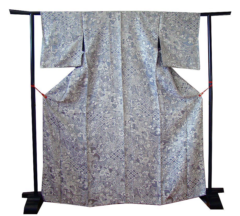 人気，新作登場 きものしらゆり １円 身丈159cm 裄65cm 5 6 9月 単衣 極上ちりめん 薬墨染 小紋 正絹 身長151cm 158cmの方に最適 L694(仕立て上がり)｜売買されたオークション情報、yahooの商品情報をアーカイブ公開 - 仕立て上がり