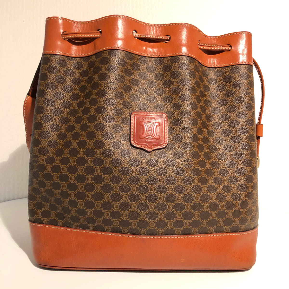 神100-22☆ 1円 オールドセリーヌ CELINE マカダム柄 ヴィンテージ 