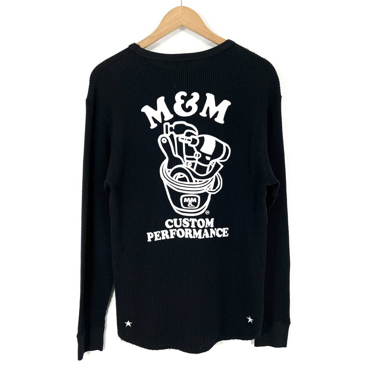 全国無料 M&M CUSTOM PERFORMANCE WAFFLE ブラック L バックプリント サーマル カットソー ロンT ワッフル 家具(Lサイズ)｜売買されたオークション情報、yahooの商品情報をアーカイブ公開 - オークファン Lサイズ