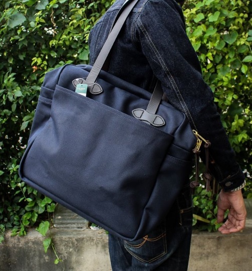 Filsonジッパー付きトートバッグ(ネイビー美品)(男性用)｜売買された 