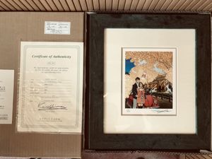 わたせせいぞう 夏色のロマンス 80部限定 版画ジークレー 保証書あり