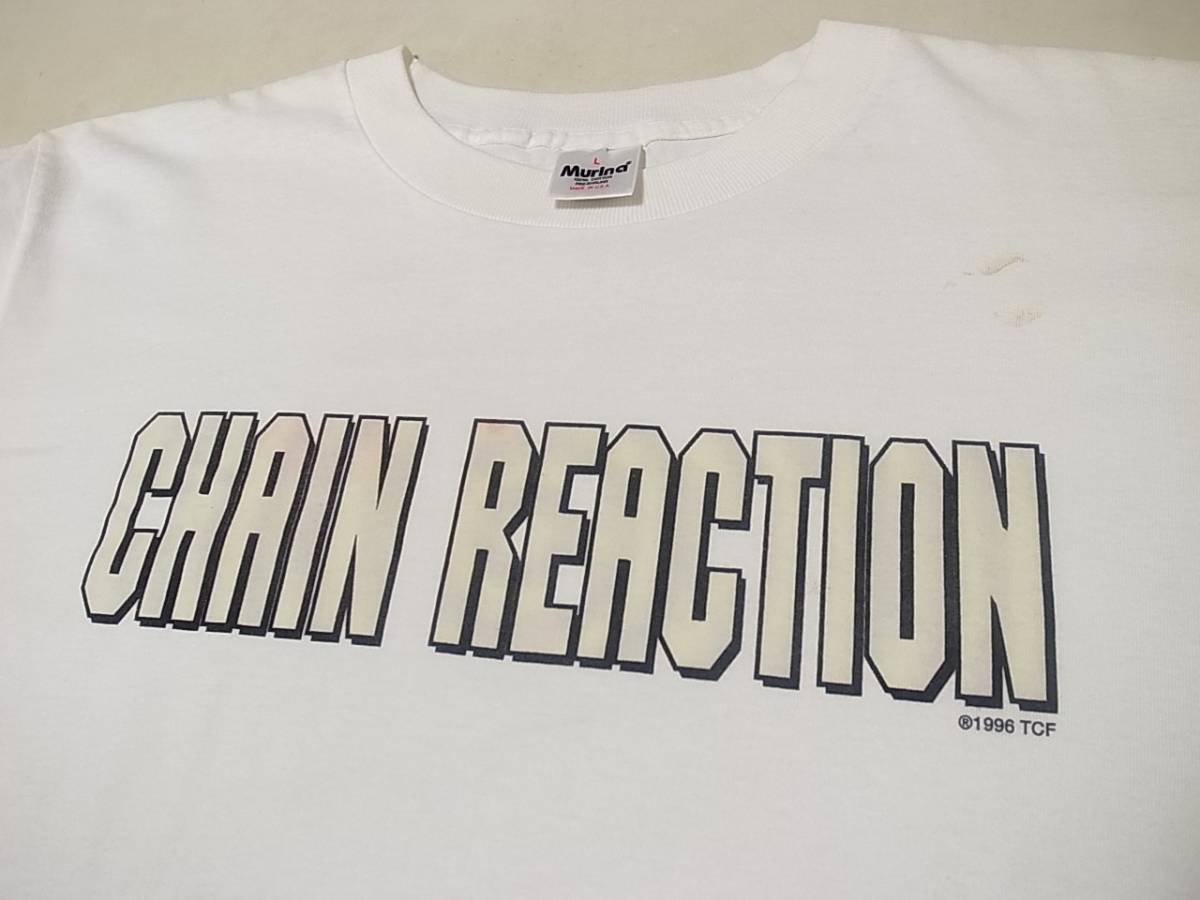 大得価，爆買い 90s CHAIN REACTION チェーンリアクション 映画 ムービーTシャツ 1996年/ビンテージ70s80s タランティーノ パルプフィクション LEON レオン(Tシャツ)｜売買されたオークション情報、yahooの商品情報を Tシャツ
