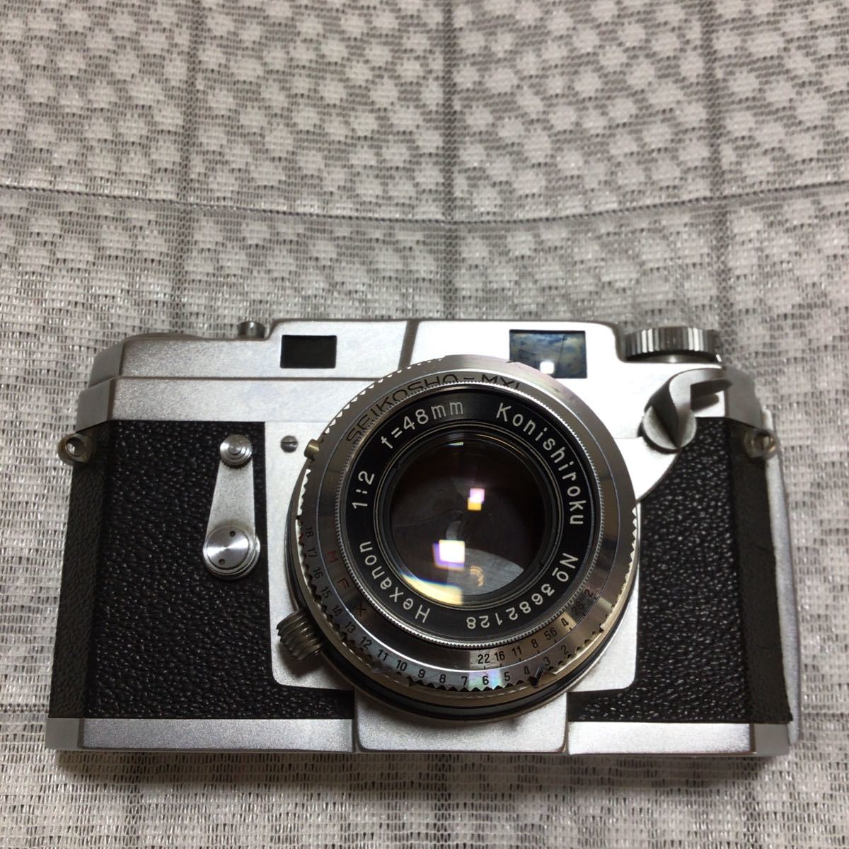 KONICA III レンズ/KONISHIROKU HEXANON 1:2 f＝48mm ケース付き 動作1