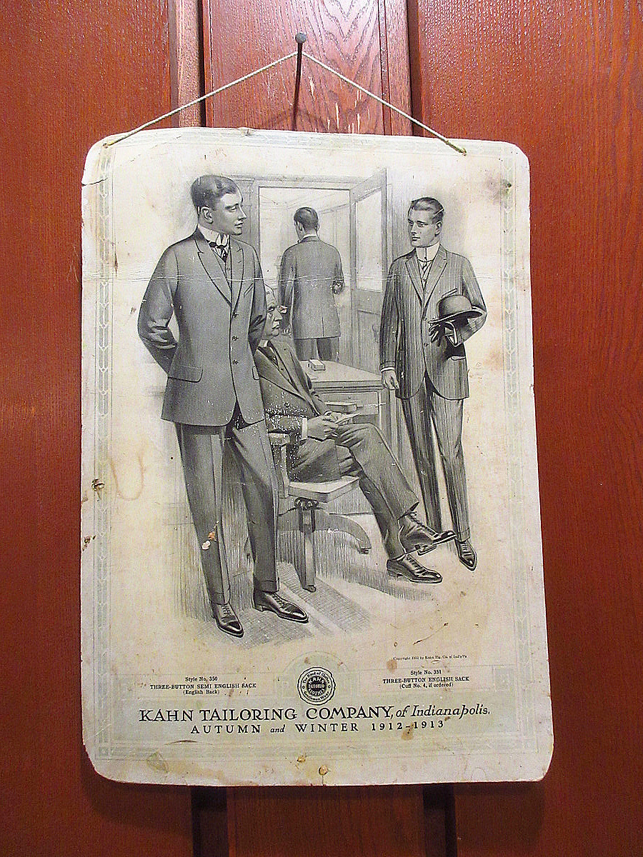 ビンテージ10's●KAHN TAILORING COMPANY 1912-1913 AUTUMN&WINTERメンズスーツスタイルサンプル●210801r9-signテーラーポスター