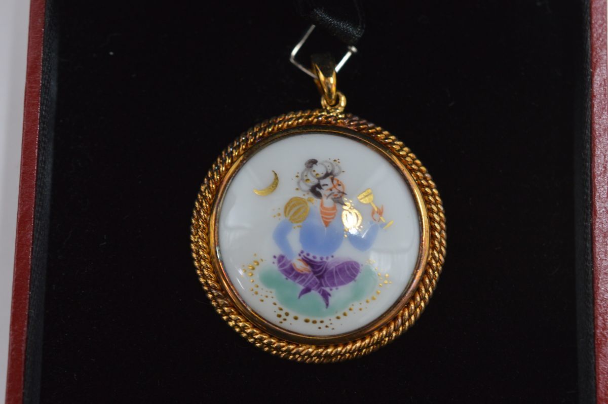 241S 0828G40) MEISSEN マイセン ネックレストップ 2点セット SV925 